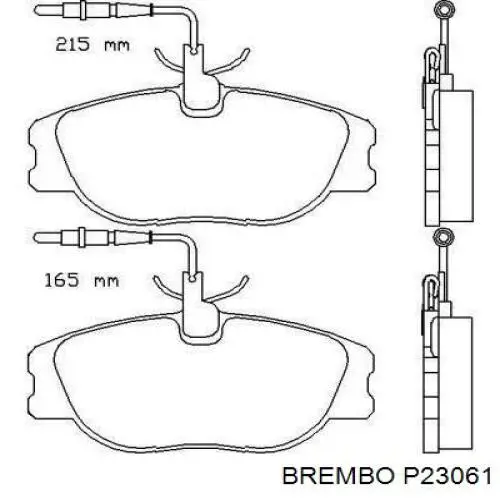 Pastillas de freno delanteras P23061 Brembo
