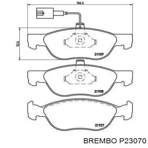 Передние тормозные колодки P23070 Brembo