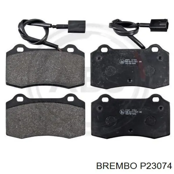 P23074 Brembo колодки тормозные передние дисковые