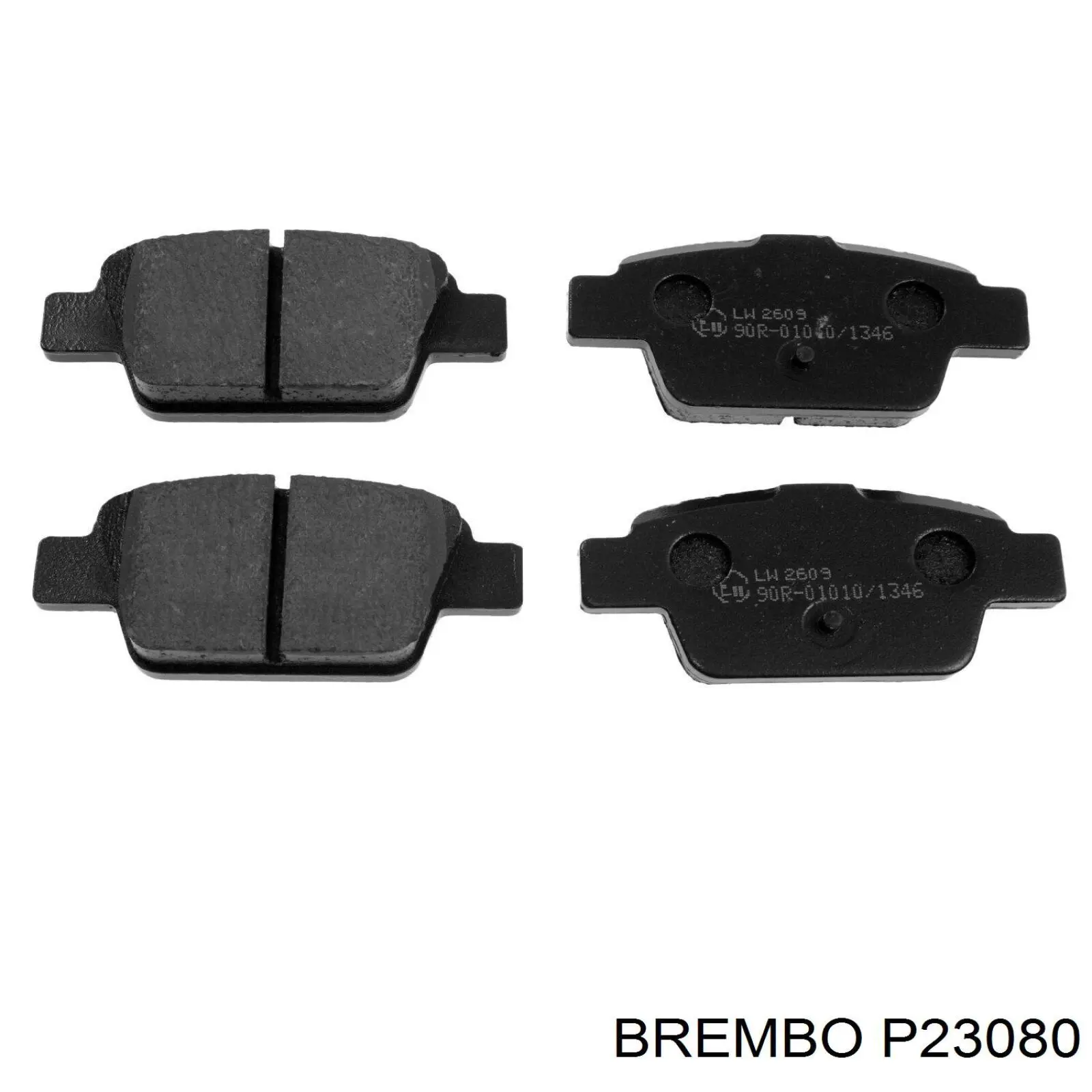 Колодки гальмові задні, дискові P23080 Brembo