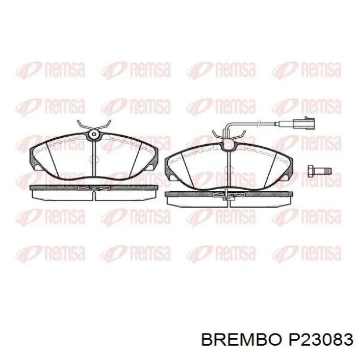 P23083 Brembo Колодки передние