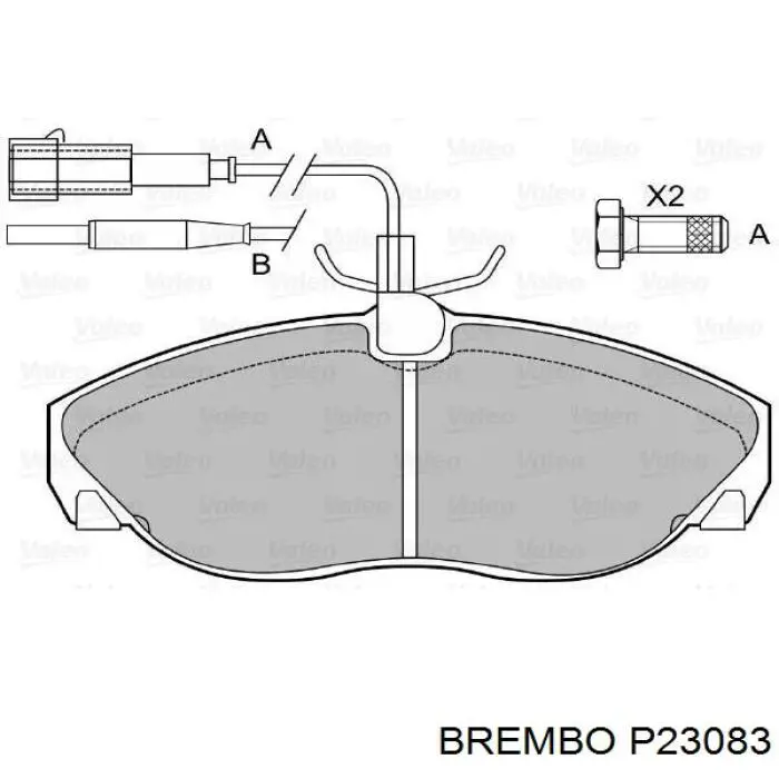 Купить P23083 Brembo Колодки тормозные