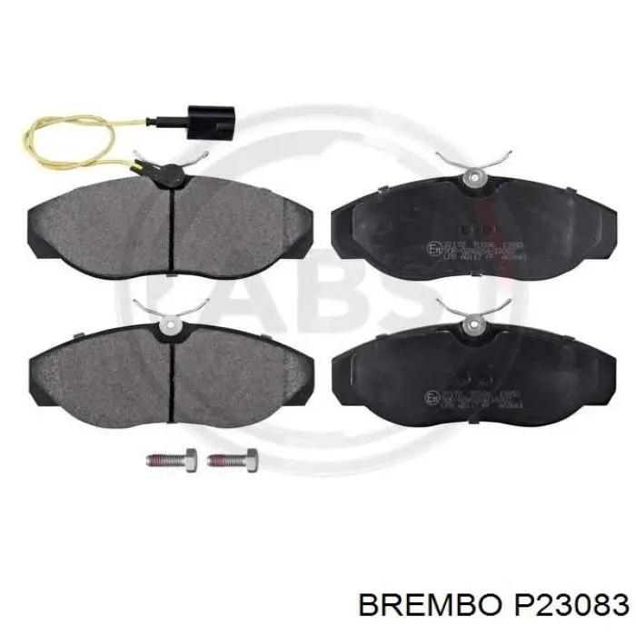 P23083 Brembo колодки тормозные передние дисковые