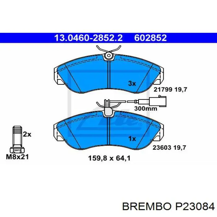 Купить P23084 Brembo Колодки тормозные