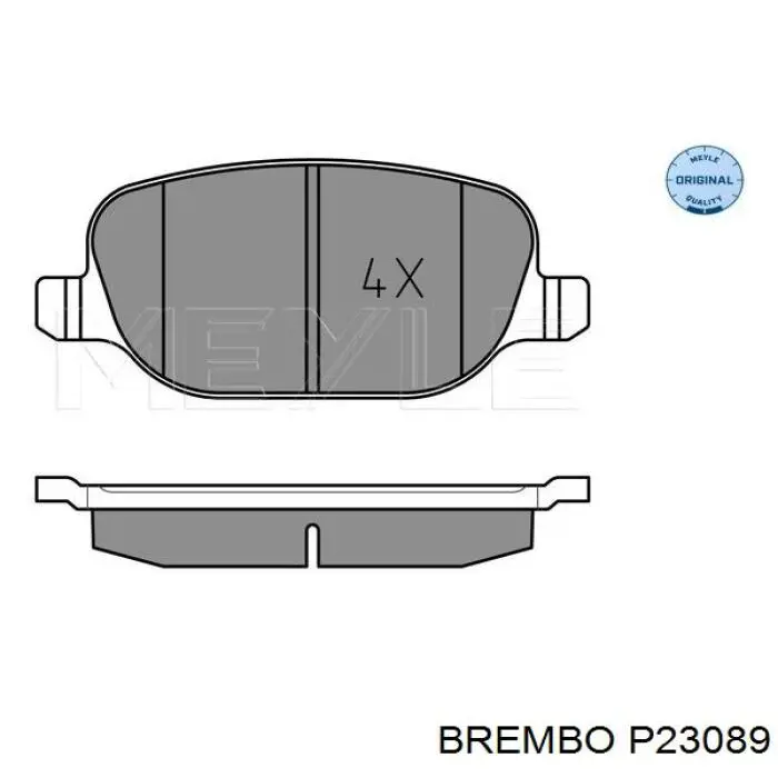 Купить P23089 Brembo Колодки тормозные задние, дисковые