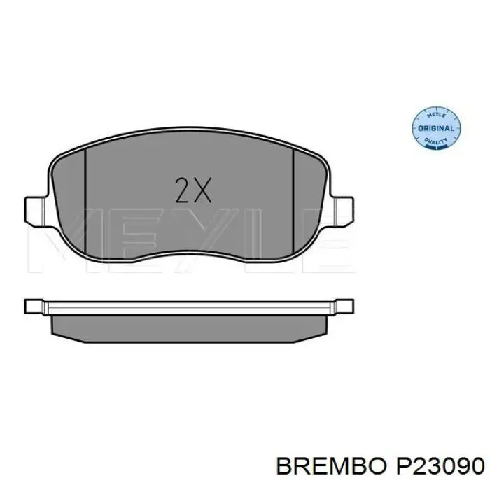 P23090 Brembo колодки тормозные передние дисковые