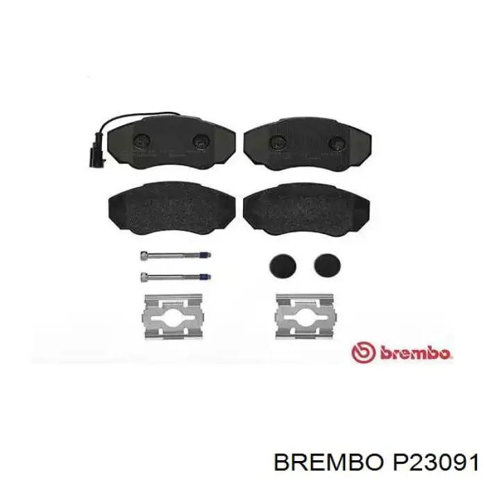 P23091 Brembo колодки тормозные передние дисковые