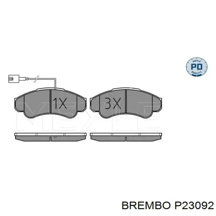 Pastillas de freno delanteras P23092 Brembo