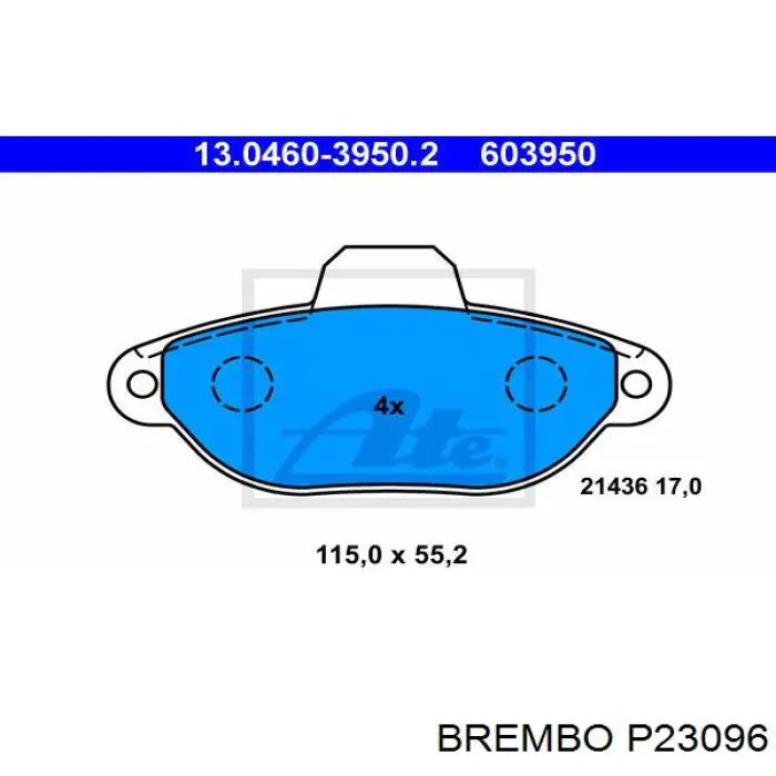 Колодки Brembo P23096 цена, от 14.60 USD