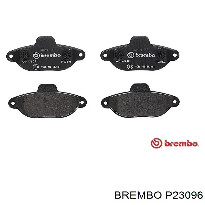 P23096 Brembo колодки тормозные передние дисковые