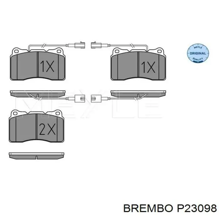 Тормозные колодки Brembo P23098