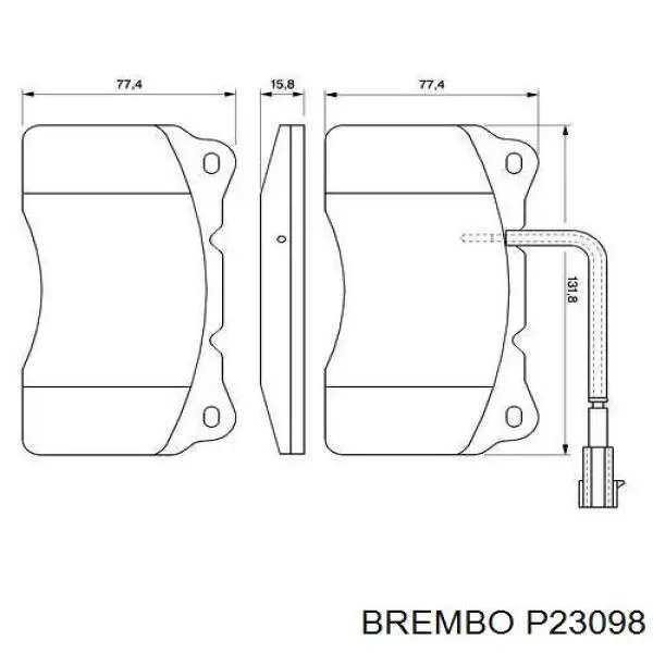 Колодки Brembo P23098 цена, от 34.94 USD