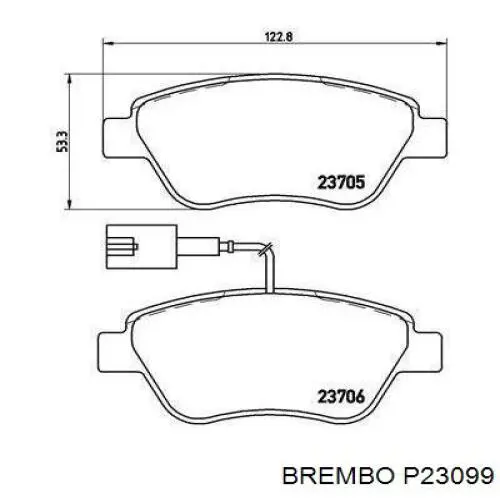 Колодки Brembo P23099 цена, от 22.71 USD