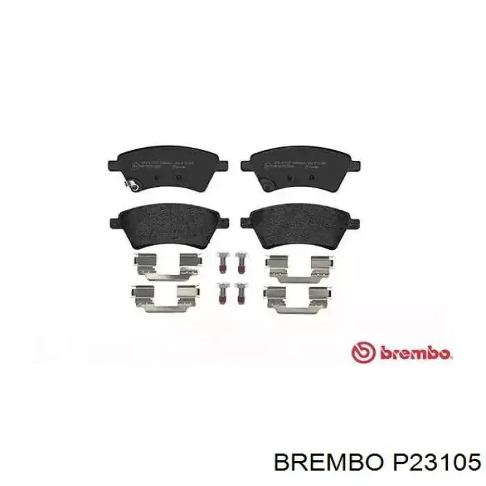 P23105 Brembo колодки тормозные передние дисковые