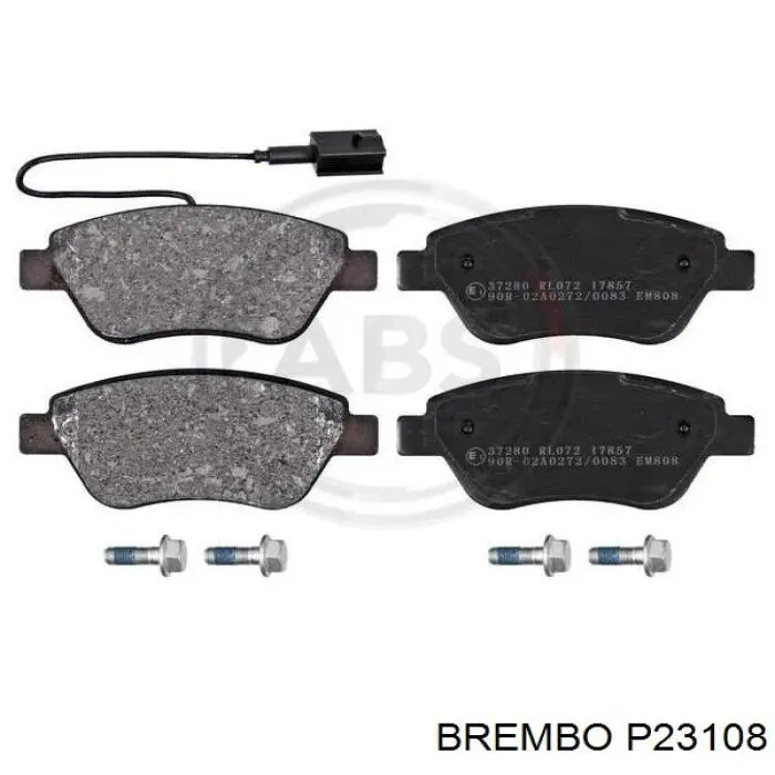 P23108 Brembo колодки тормозные передние дисковые