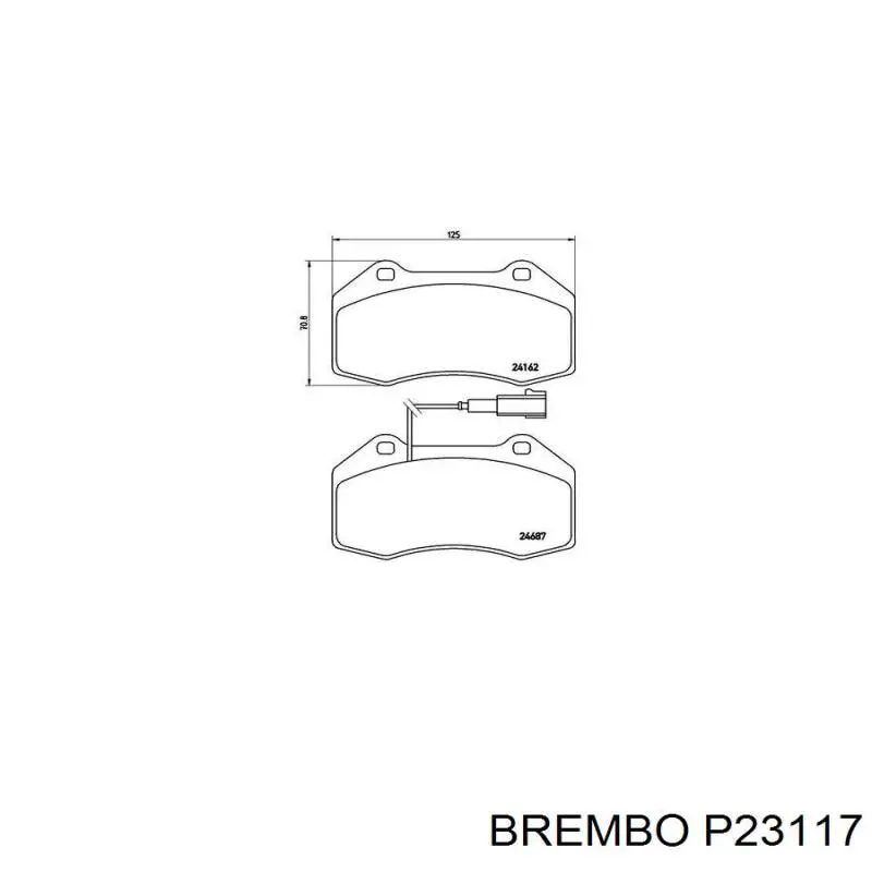 Передние тормозные колодки P23117 Brembo