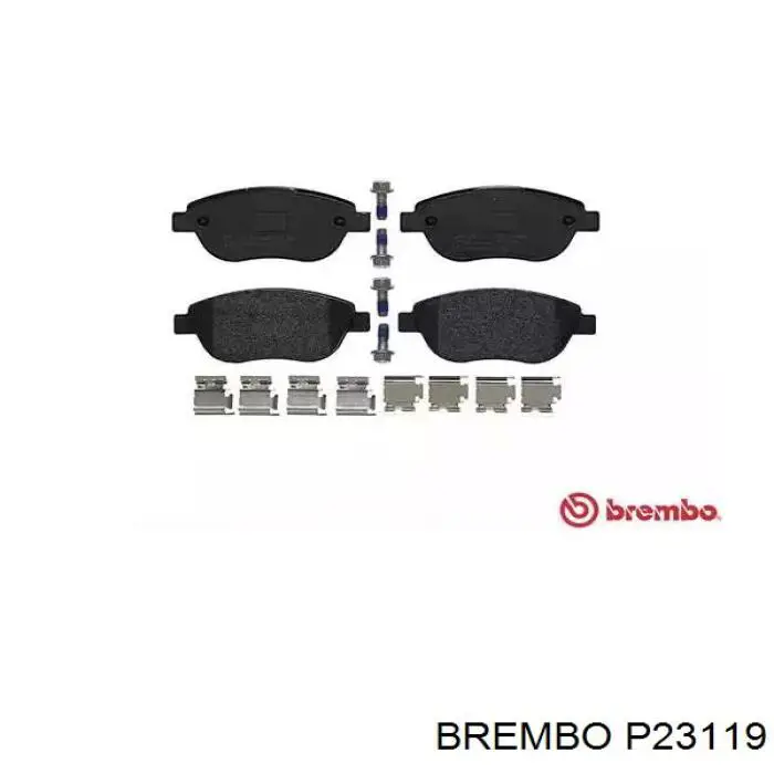 P23119 Brembo колодки тормозные передние дисковые