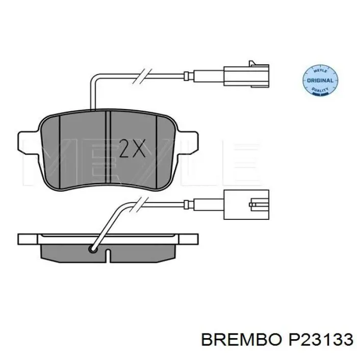 Купить P23133 Brembo Колодки тормозные задние, дисковые