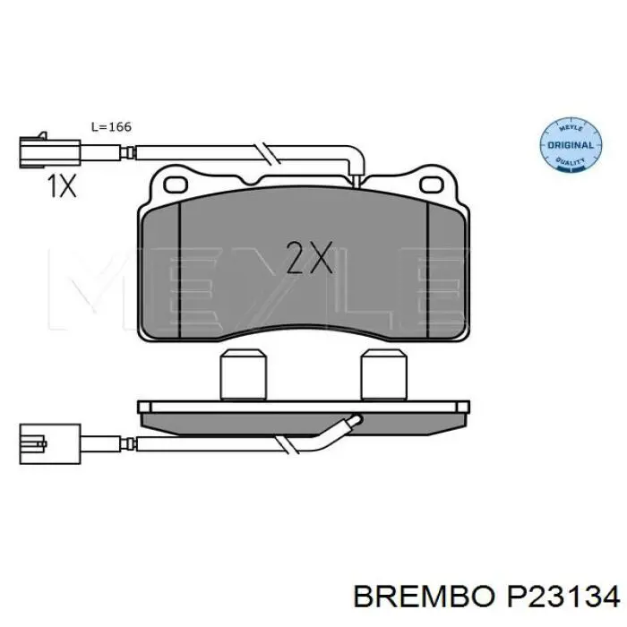 Передние тормозные колодки P23134 Brembo