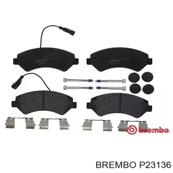 P23136 Brembo колодки тормозные передние дисковые