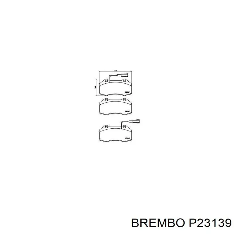 Передние тормозные колодки P23139 Brembo