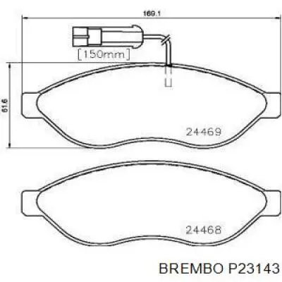 Купить P23143 Brembo Колодки тормозные