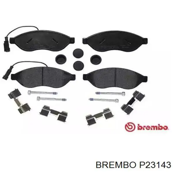 P23143 Brembo колодки тормозные передние дисковые