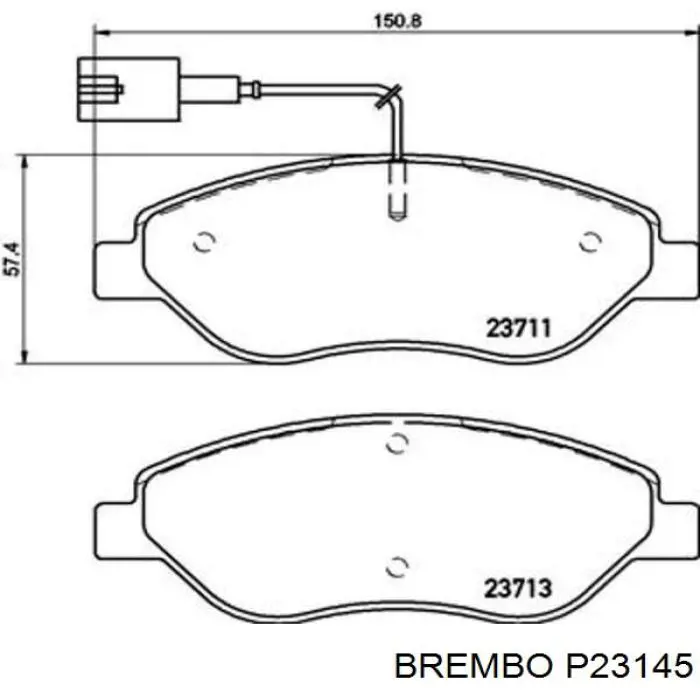 Купить P23145 Brembo Колодки тормозные