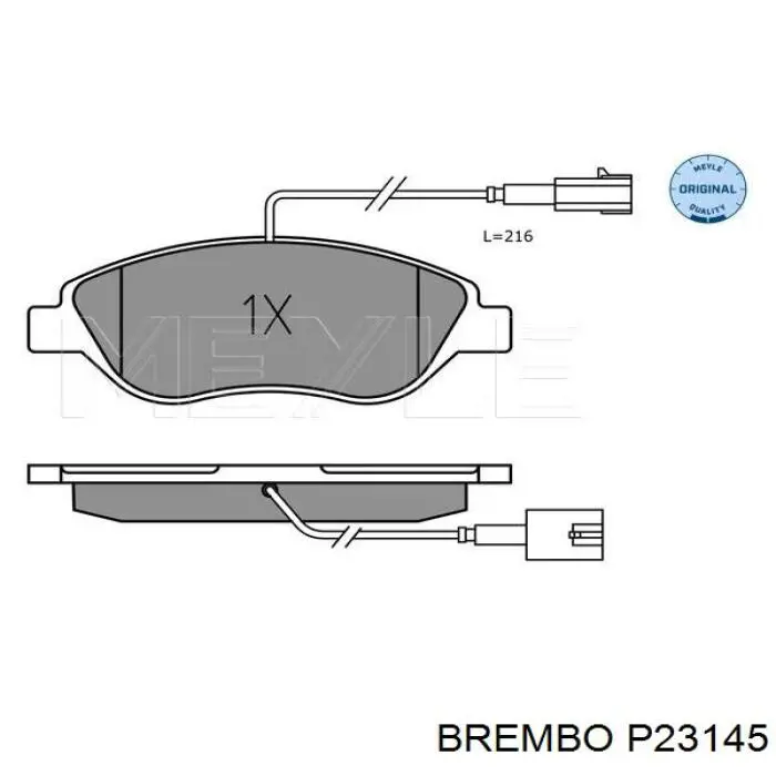 Передние тормозные колодки P23145 Brembo
