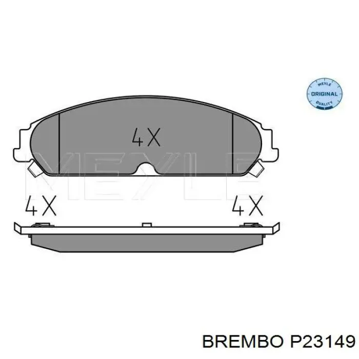 Купить P23149 Brembo Колодки тормозные