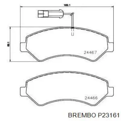 Передние тормозные колодки P23161 Brembo