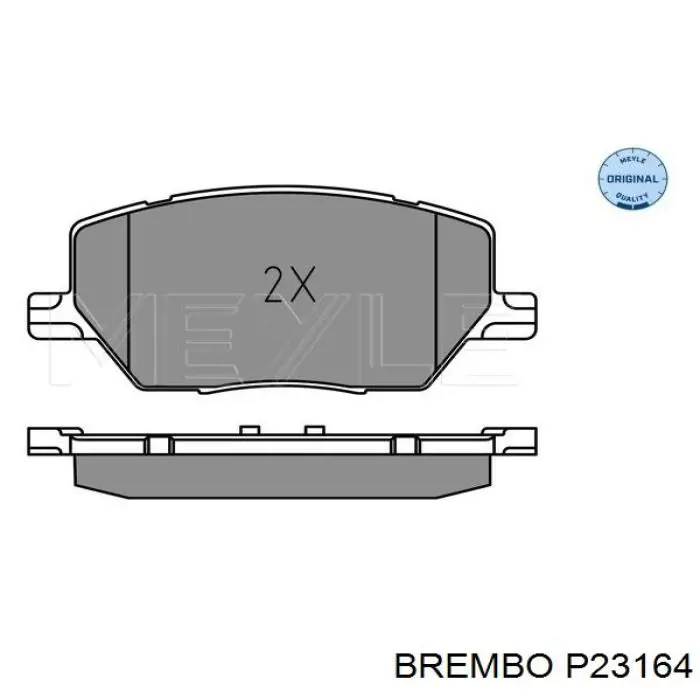 P23164 Brembo Колодки передние