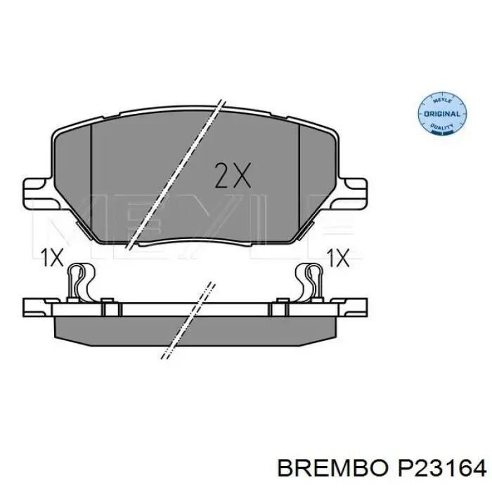 Передние тормозные колодки P23164 Brembo