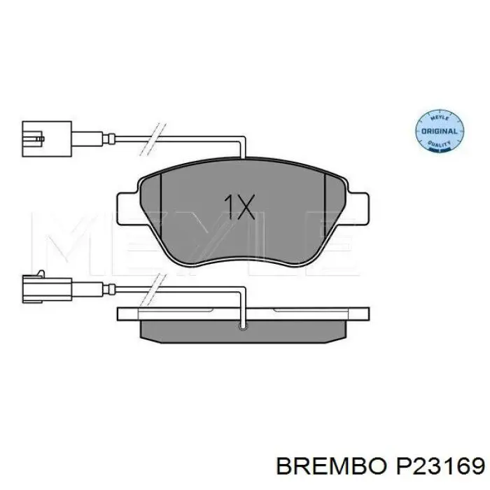 P23169 Brembo Колодки передние