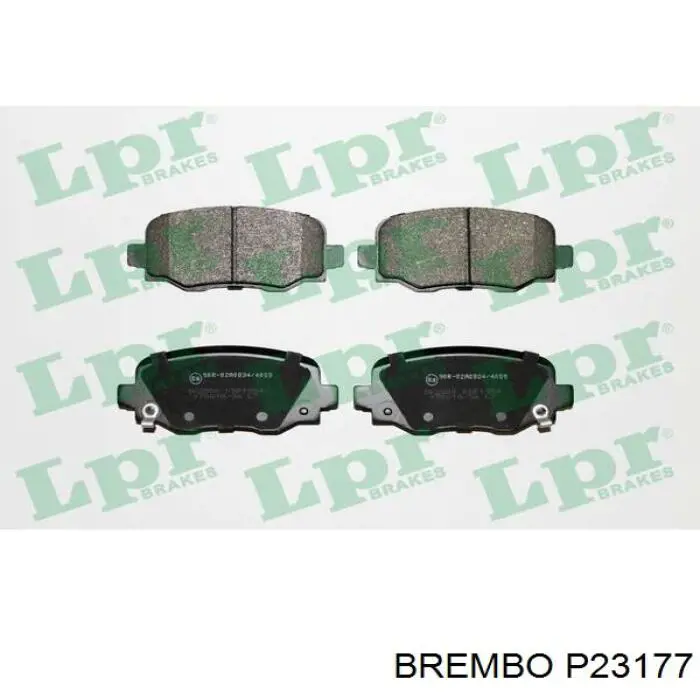 P23177 Brembo колодки тормозные задние дисковые