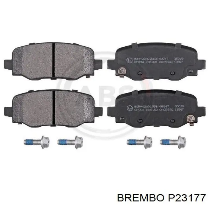 Купить P23177 Brembo Колодки тормозные задние, дисковые