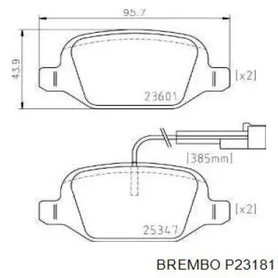 P23181 Brembo передние тормозные колодки