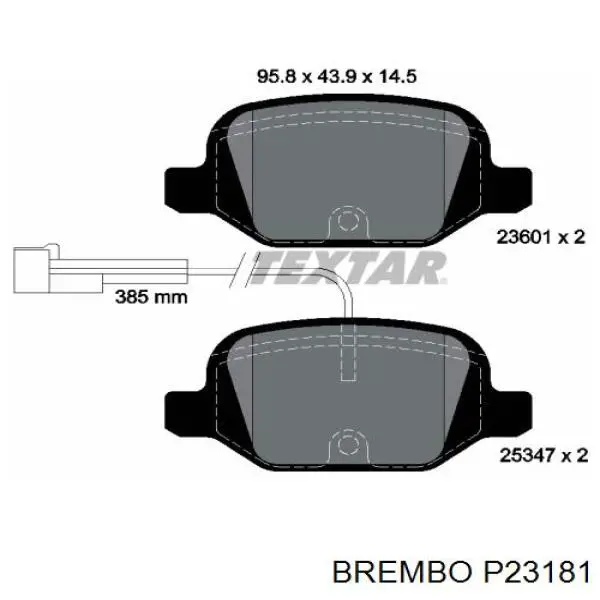 Купить P23181 Brembo Колодки тормозные