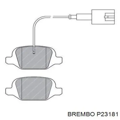 Передние тормозные колодки P23181 Brembo
