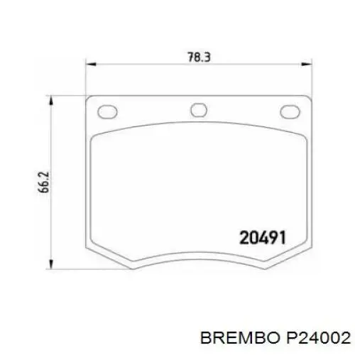 Передние тормозные колодки P24002 Brembo