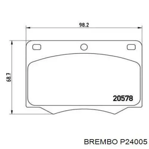 Передние тормозные колодки P24005 Brembo