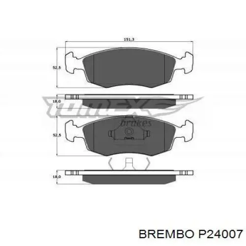 P24007 Brembo Колодки передние