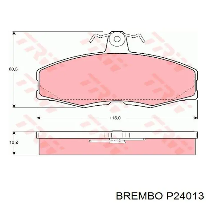 Pastillas de freno delanteras P24013 Brembo