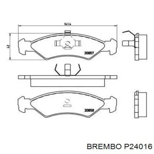 Передние тормозные колодки P24016 Brembo