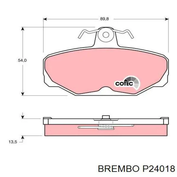 Задние тормозные колодки P24018 Brembo