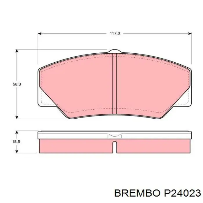 Передние тормозные колодки P24023 Brembo