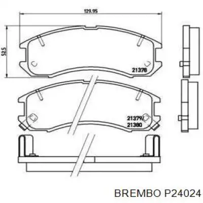 Передние тормозные колодки P24024 Brembo