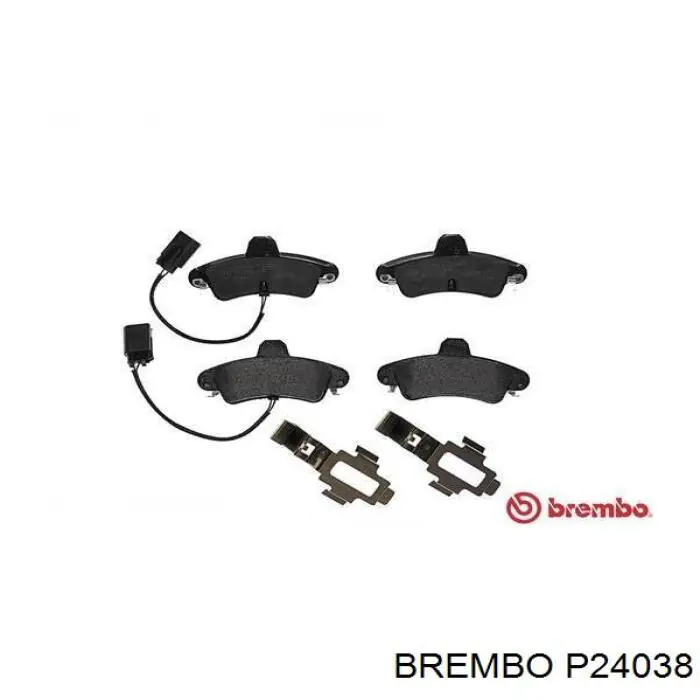 P24038 Brembo колодки тормозные задние дисковые