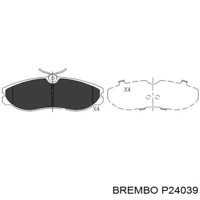 P24039 Brembo Колодки передние
