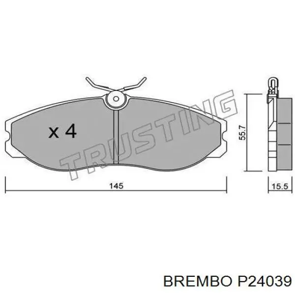 Передние тормозные колодки P24039 Brembo